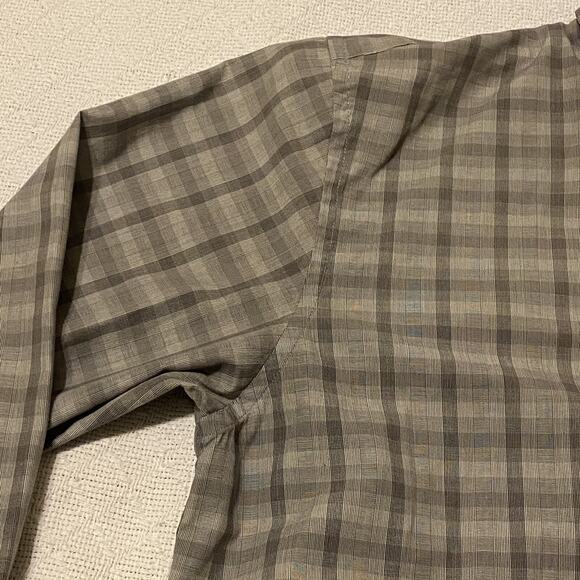 Dockers Stain Defender Gray Plaid Button Down Men’s Shirt Size XL Preppy - Picture 3 of 16